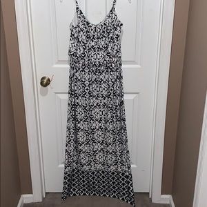 Black and White Maxi-Dress